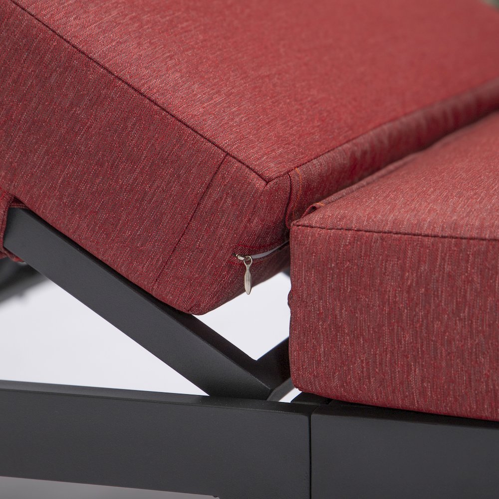 Chelsea Modern Outdoor Chaise Lounge Chair With Cushions. Picture 6