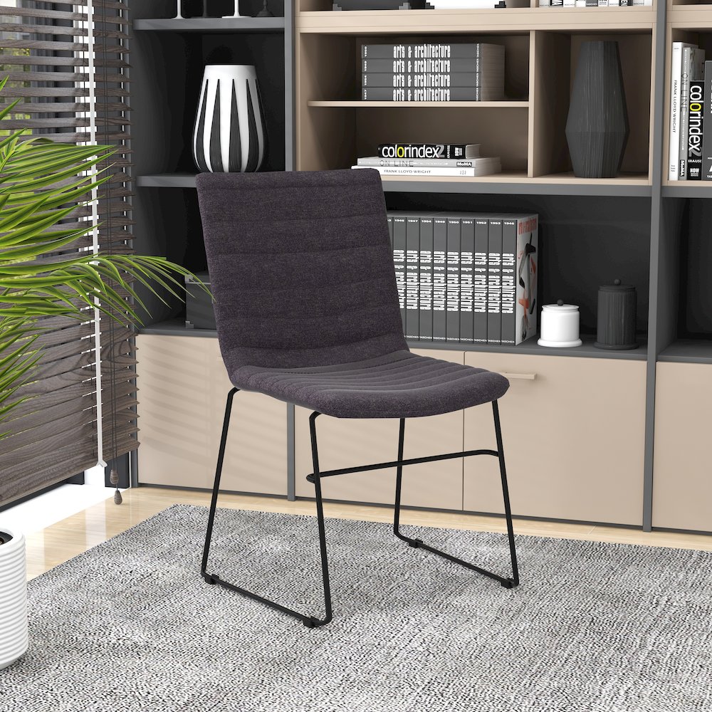 Zylar Series Office Guest Chair in Brown Fabric. Picture 11