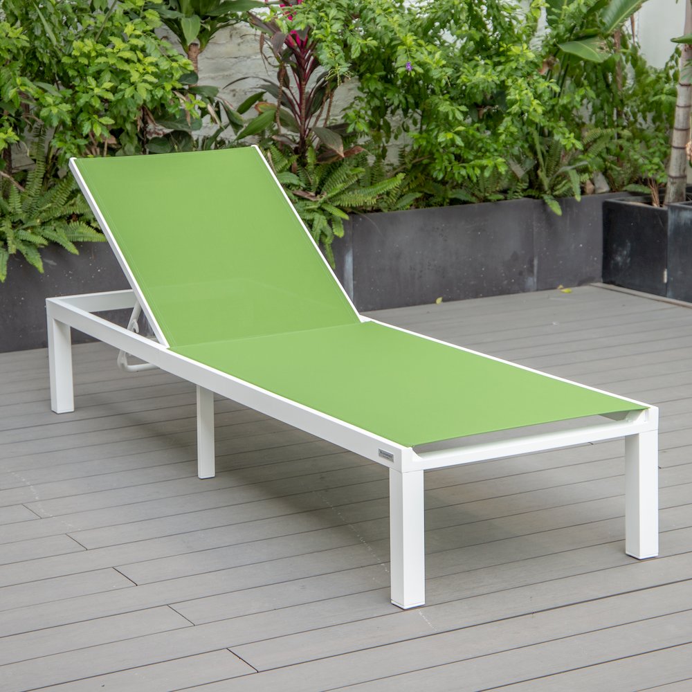 Marlin Modern Aluminum Outdoor Patio Chaise Lounge Chair. Picture 11