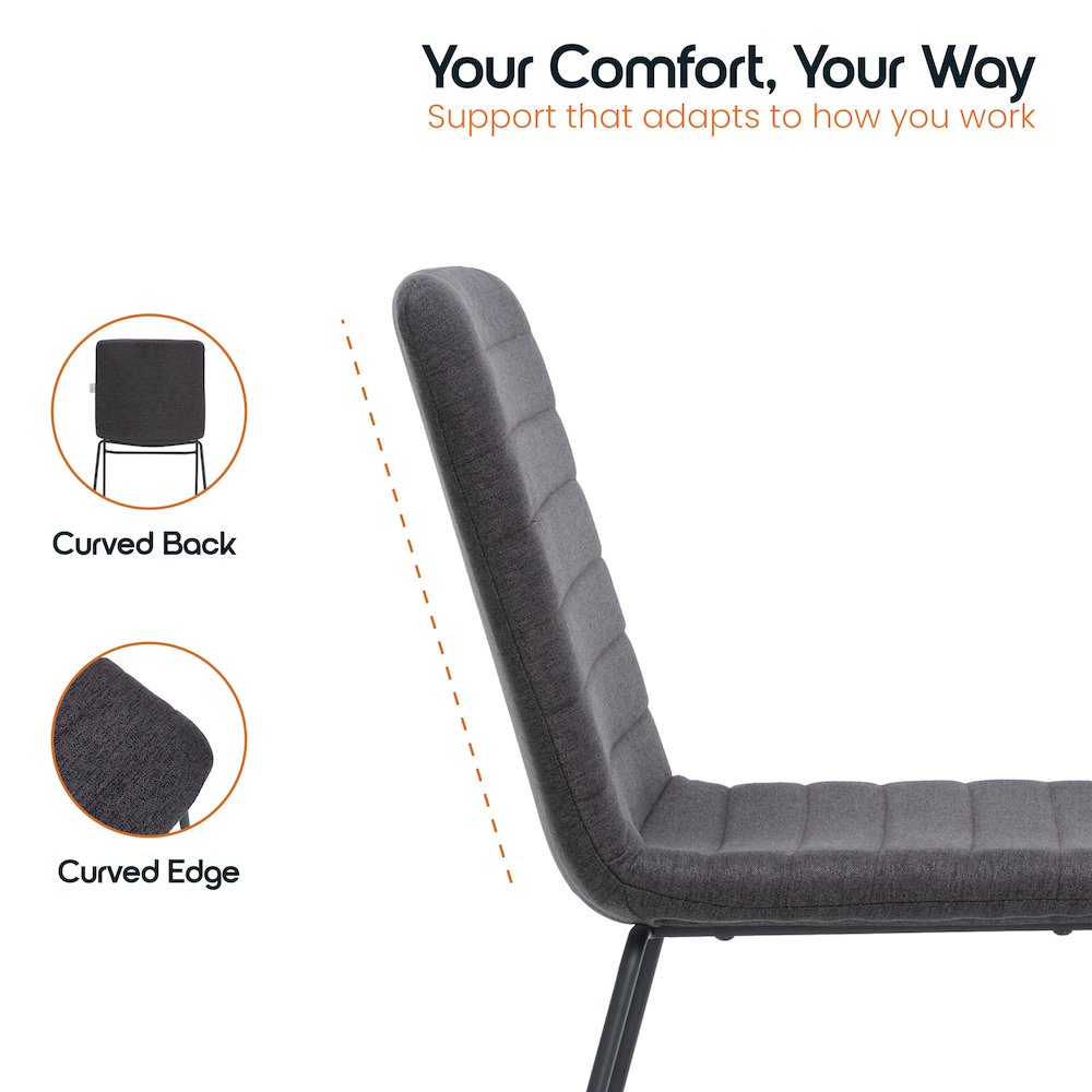 Zylar Series Office Guest Chair in Brown Fabric. Picture 17