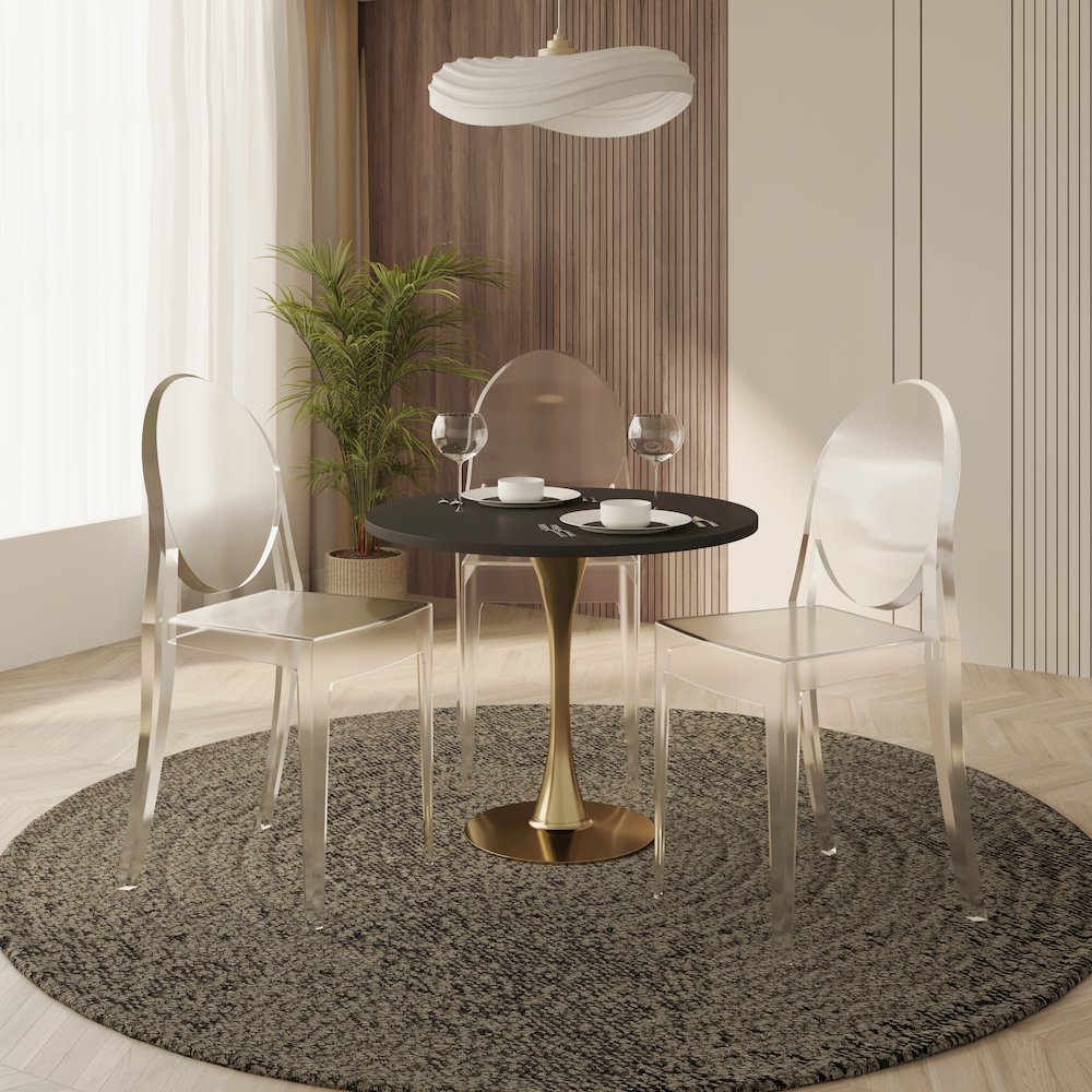 Marion Transparent Acrylic Modern Chair. Picture 9