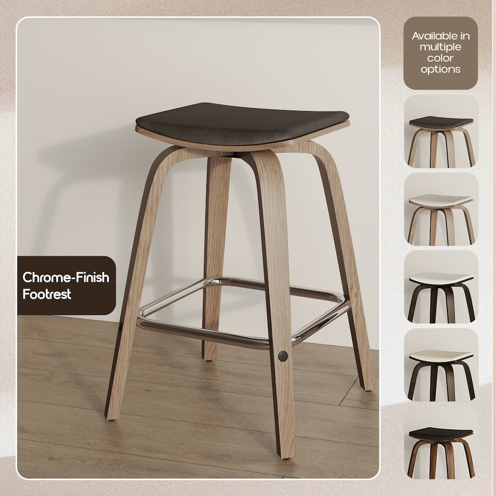 Wooden Counter Stool in Brown. Picture 8
