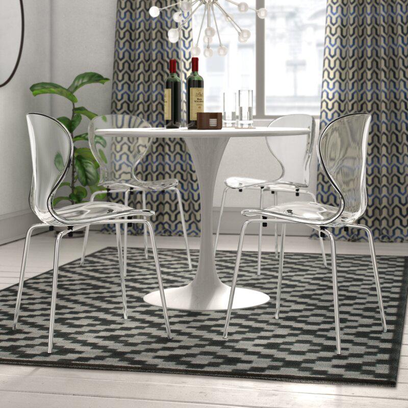 Modern Oyster Transparent Side Chair. Picture 3
