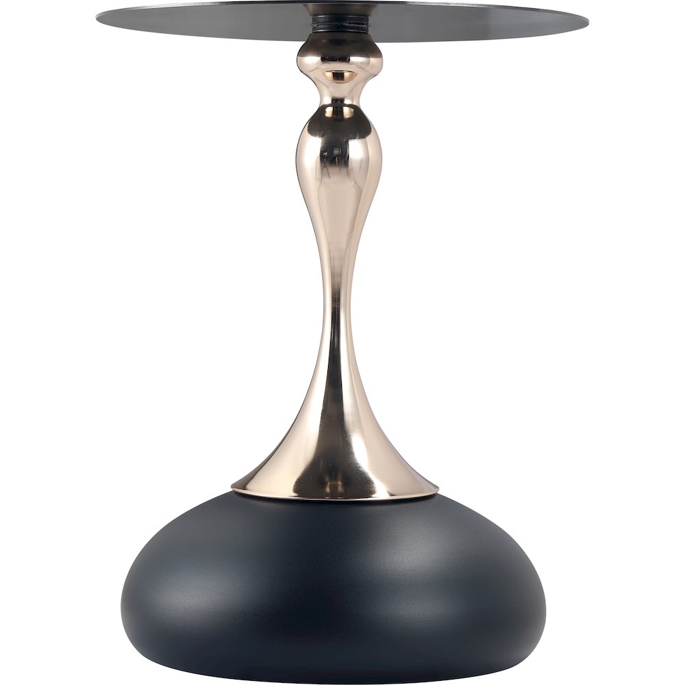 Savoy Collection Modern End Table In Matt Black. Picture 17
