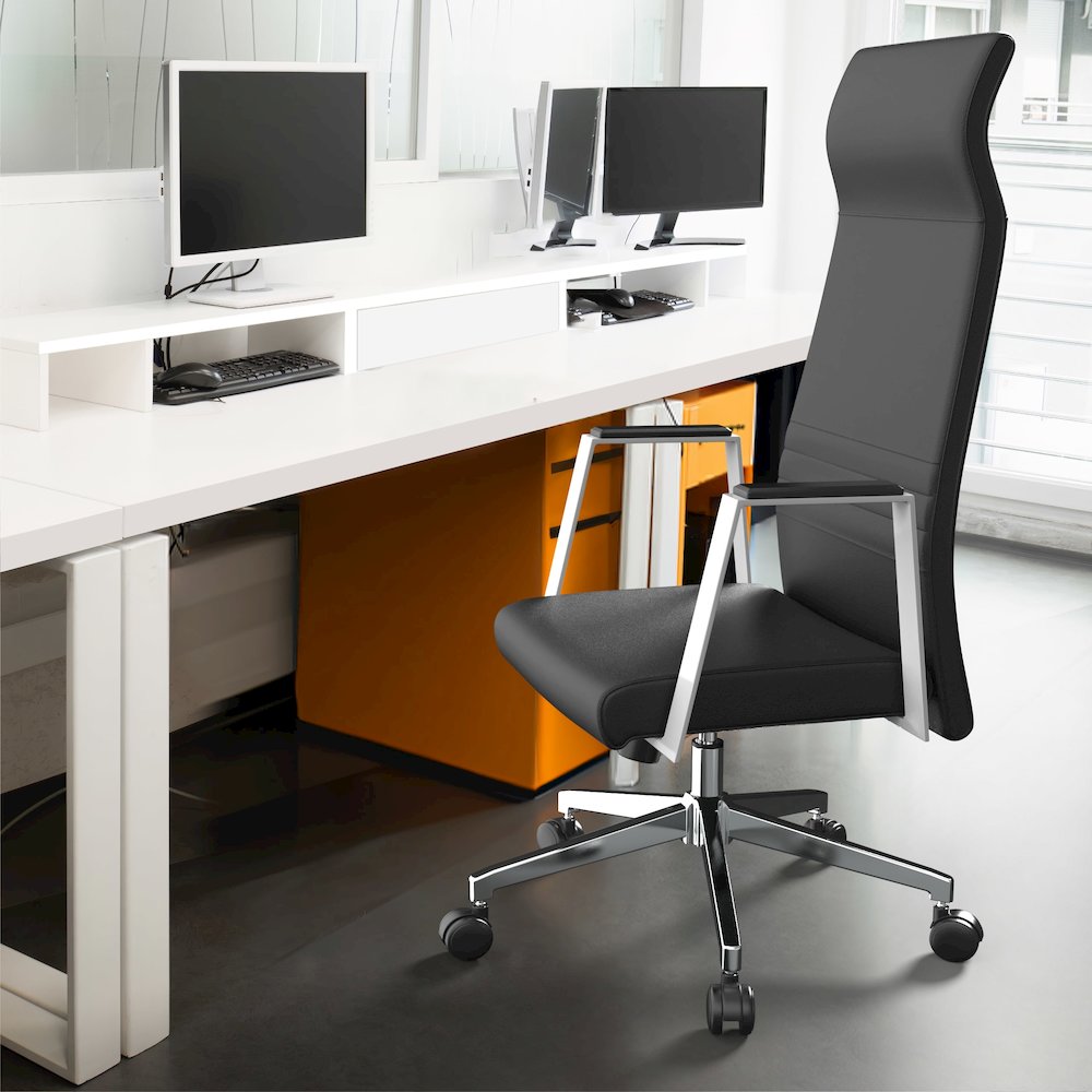 Aleen High-Back Office Chair in Black. Picture 14