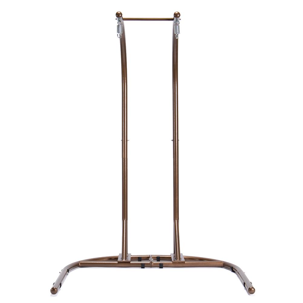 LeisureMod Wicker Hanging Double Egg Swing Chair  EKDBG-57BU. Picture 9