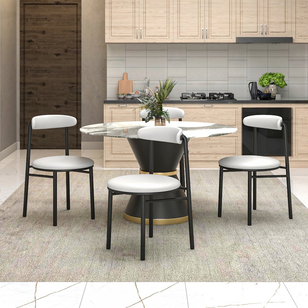 Lume Collection Modern Dining Chair in Grey Set of 2. Picture 1