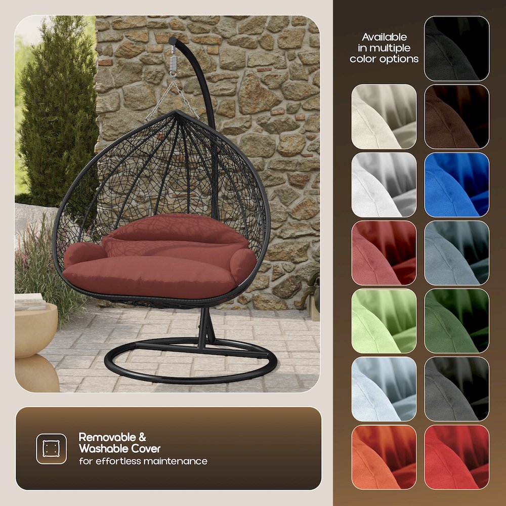 Recluse Collection Modern Outdoor Swing Chair. Picture 5