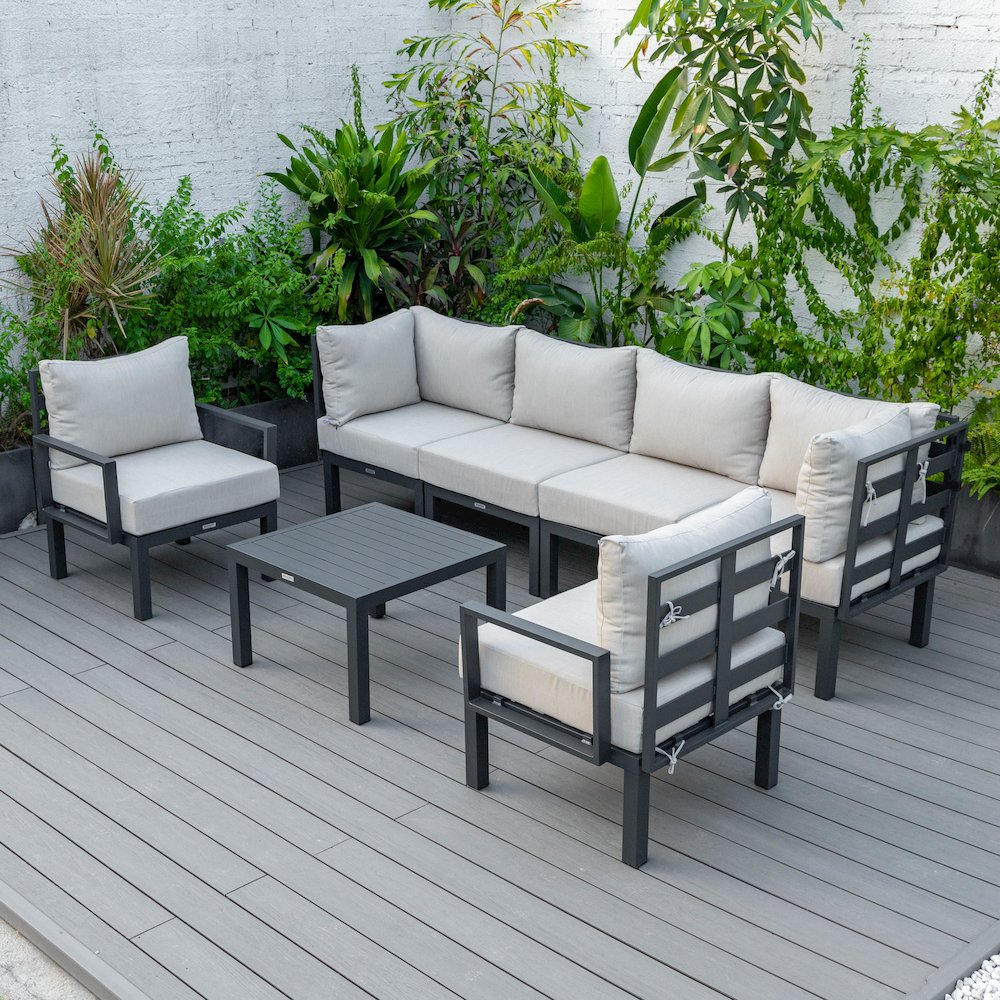 Chelsea 7-Piece Patio Sectional And Coffee Table. Picture 3