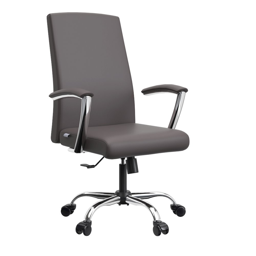 Evander Series Office Chair in Grey Leather. Picture 6