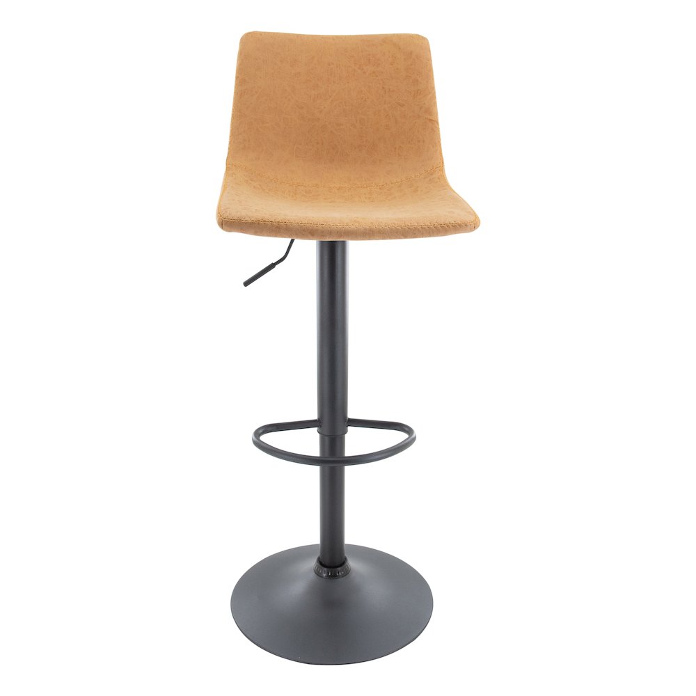 Tilbury Modern Adjustable Bar Stool in Light Brown. Picture 9
