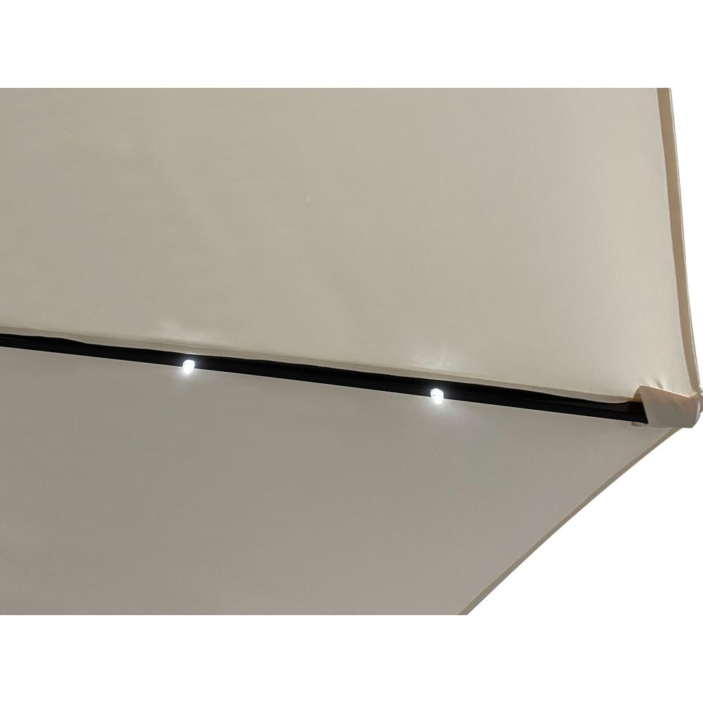 Sierra 9' Outdoor Patio Tilt Market Umbrella with Solar LED Lights. Picture 6