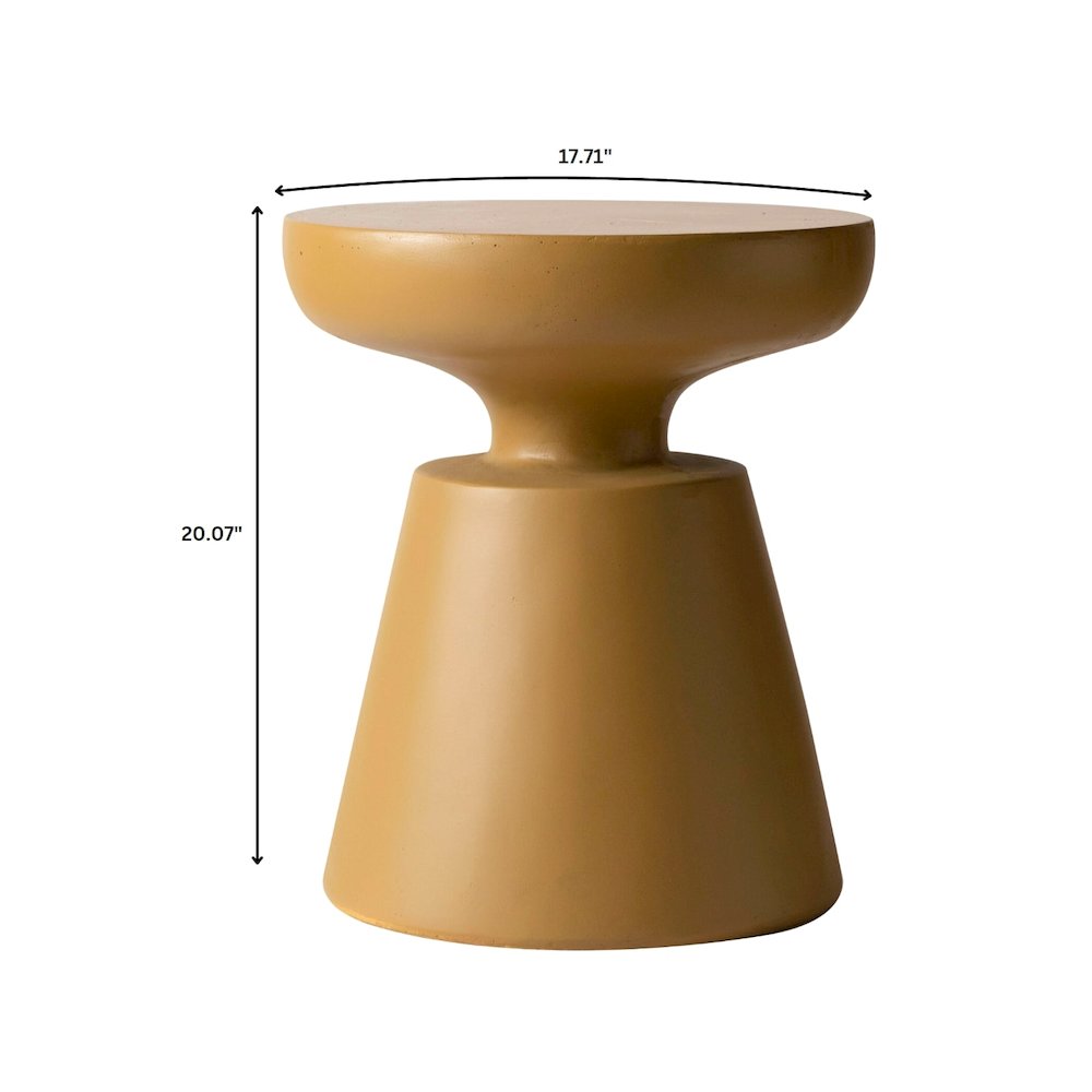 Isle Collection Fiberglass Outdoor Side Table in Brown. Picture 16