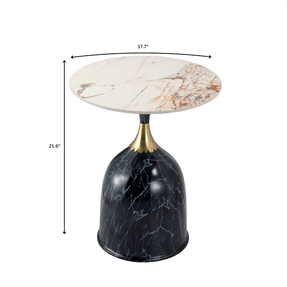 Oslo Collection Modern End Table In Stone Black. Picture 51