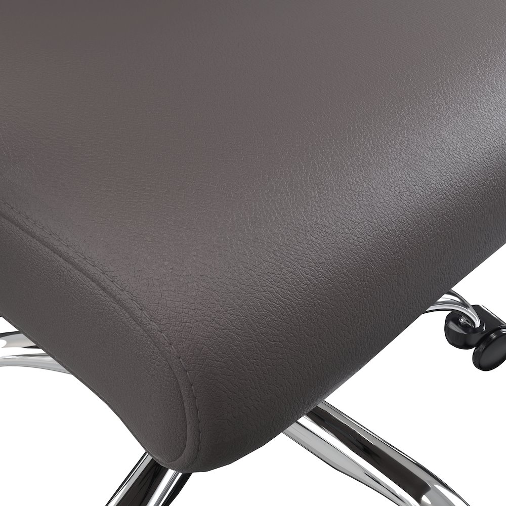 Evander Series Office Chair in Grey Leather. Picture 8