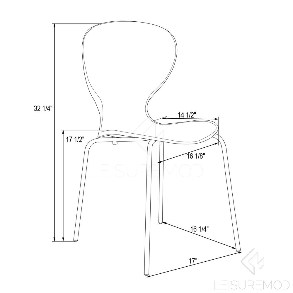 Modern Oyster Transparent Side Chair, Set of 2. Picture 11
