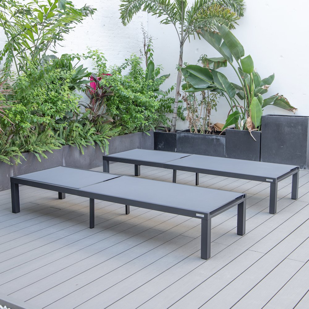 Marlin Patio Chaise Lounge Chair in Dark Grey. Picture 6