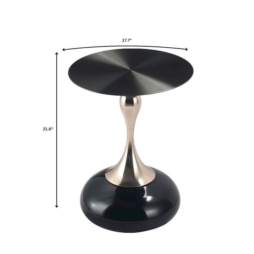 Savoy Collection Modern End Table In Shiny Black. Picture 15