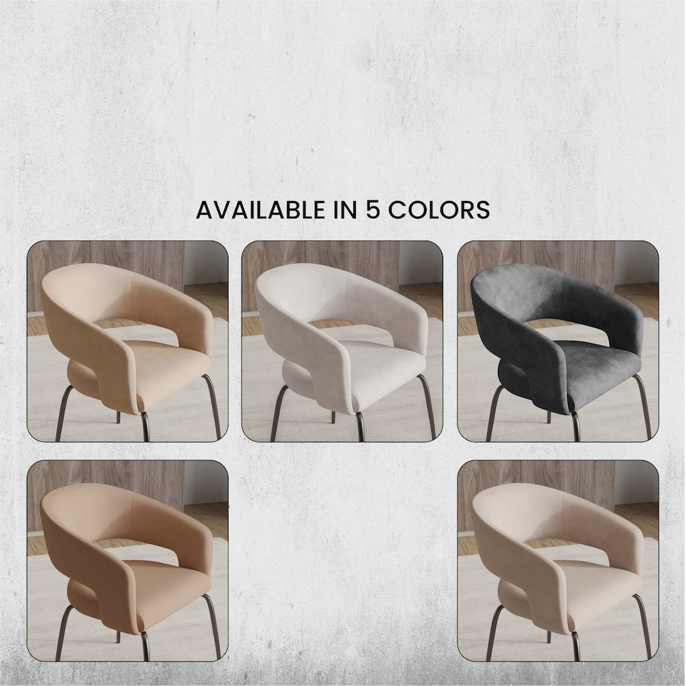 Gavin Series Modern Chair Black Frame in Charcoal Set of 4. Picture 9