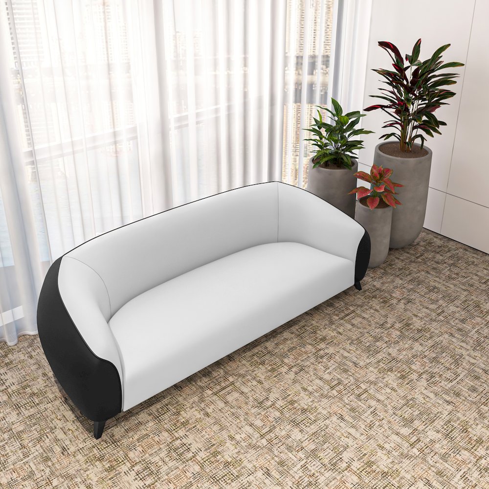 Opula Collection Three Seater Sofa In Black and White. Picture 4