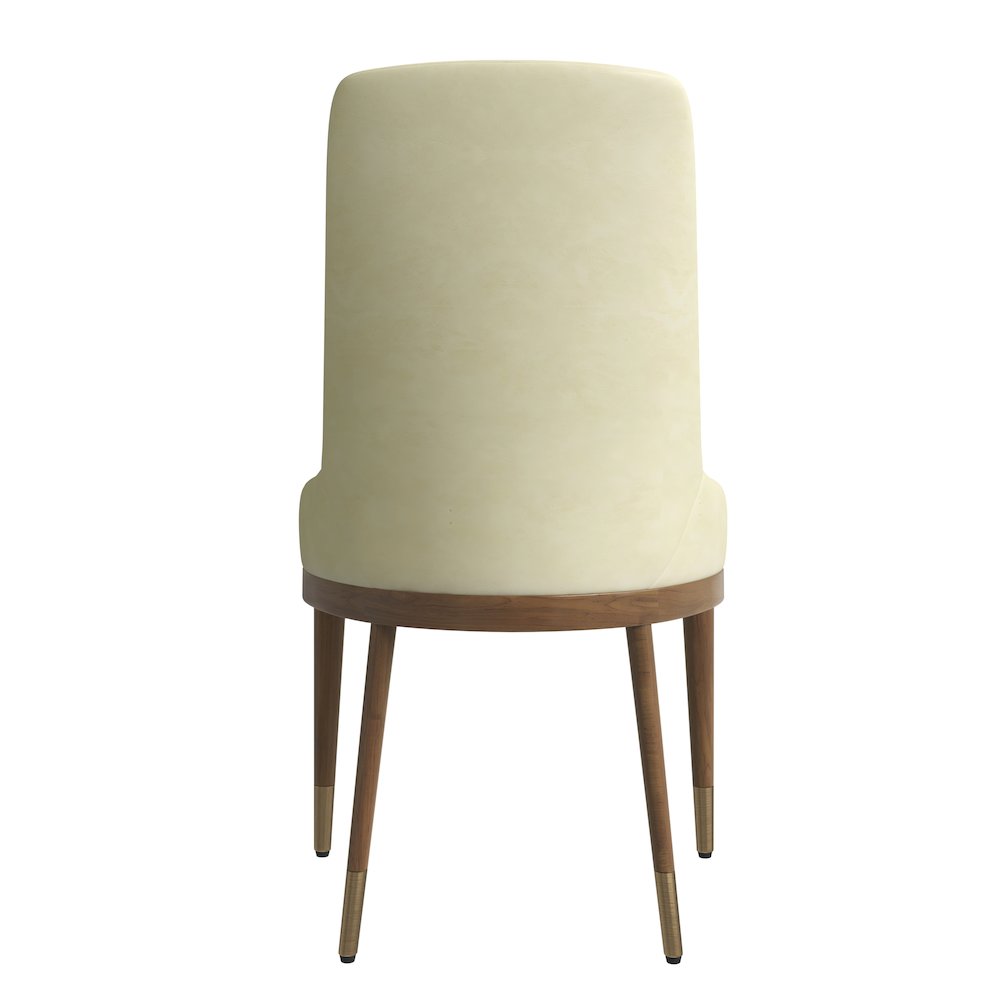 Viva Collection Modern Wooden Dining Chair in Cream Set of 4. Picture 11