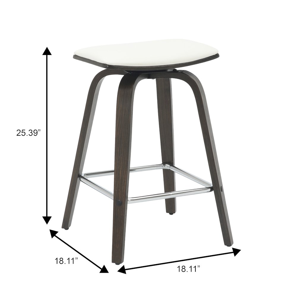 Wooden Counter Stool in White. Picture 11