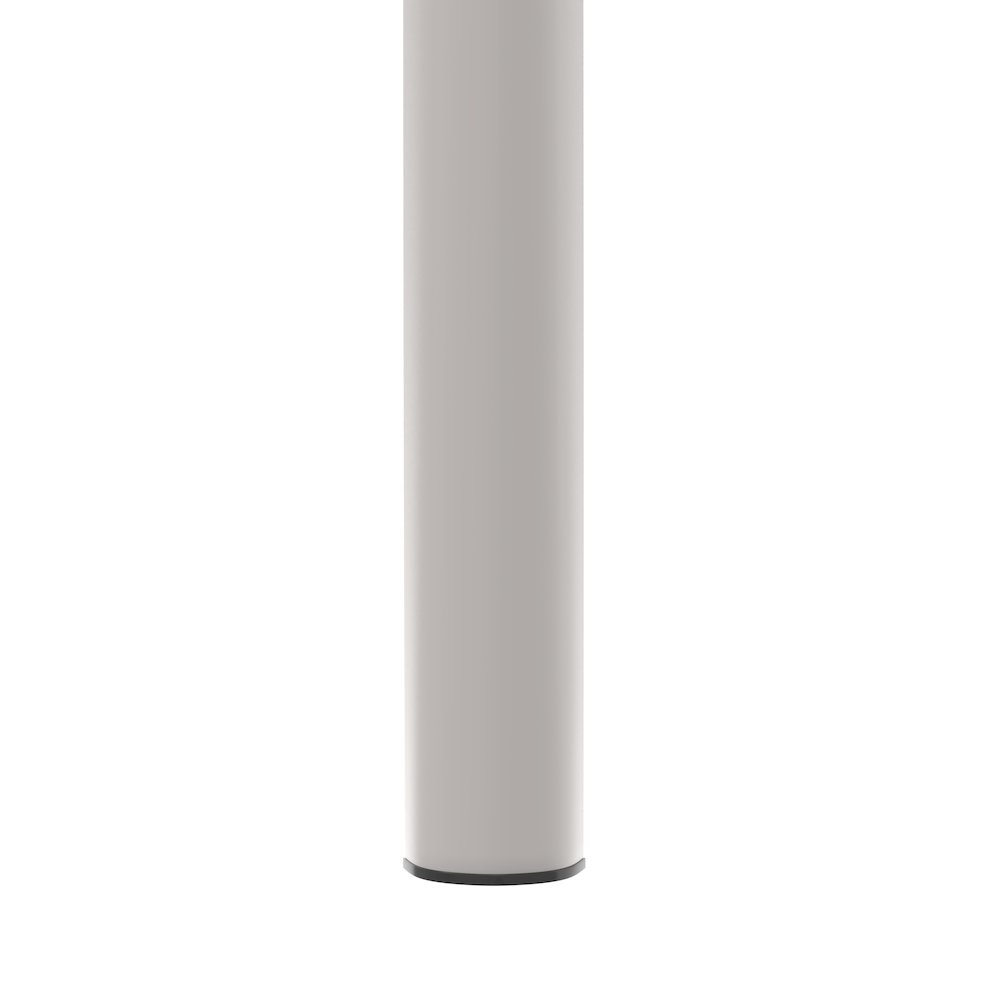Tresse Series Stackable Poly Stool With Wicker Top 12 in White. Picture 3