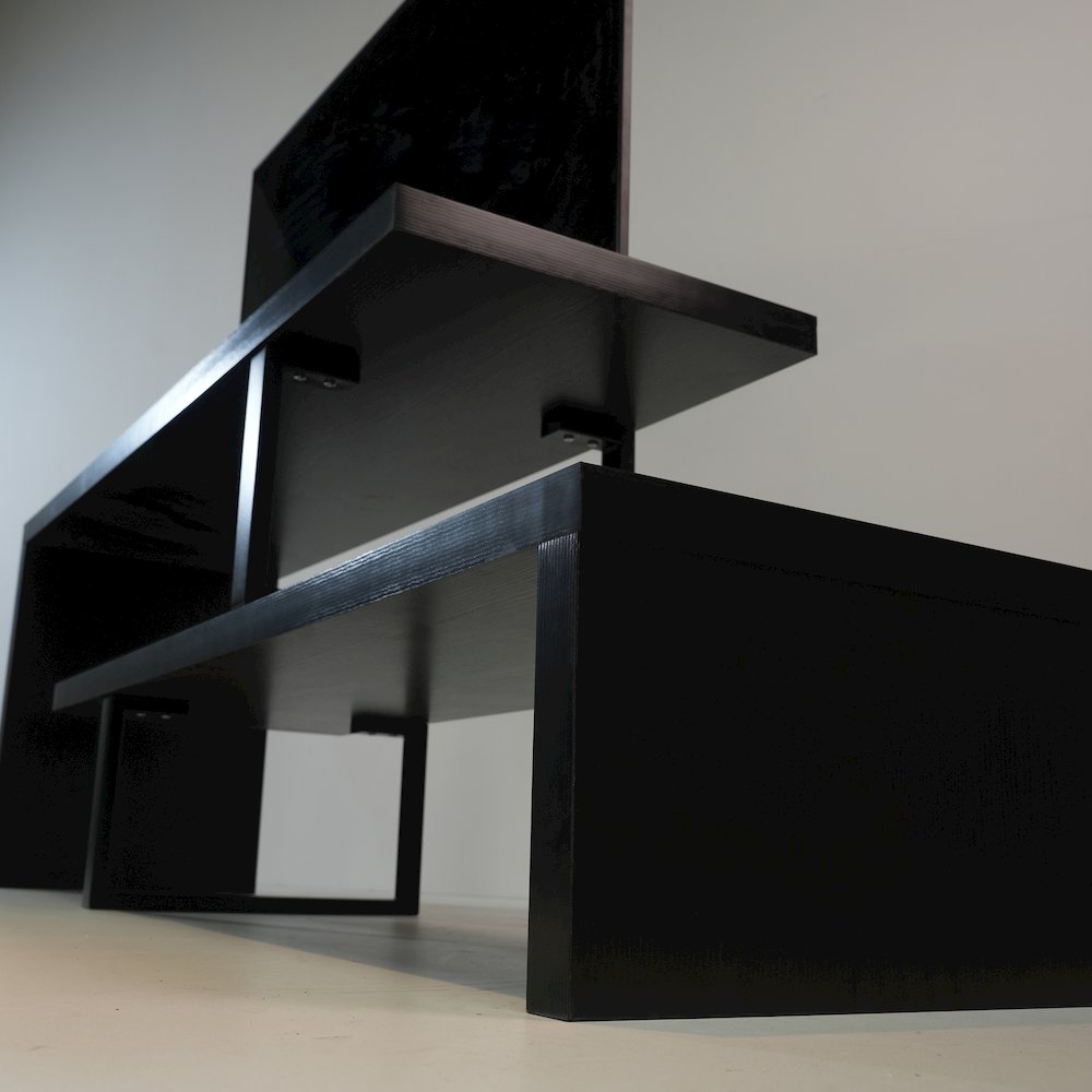 Orford Mid-Century Modern TV Stand in Ebony. Picture 12