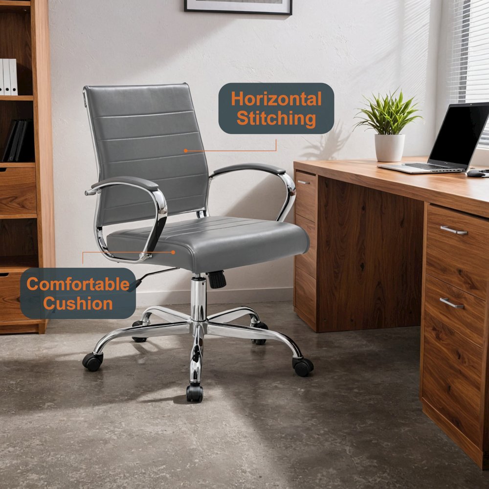 Benmar Leather Office Chair. Picture 20