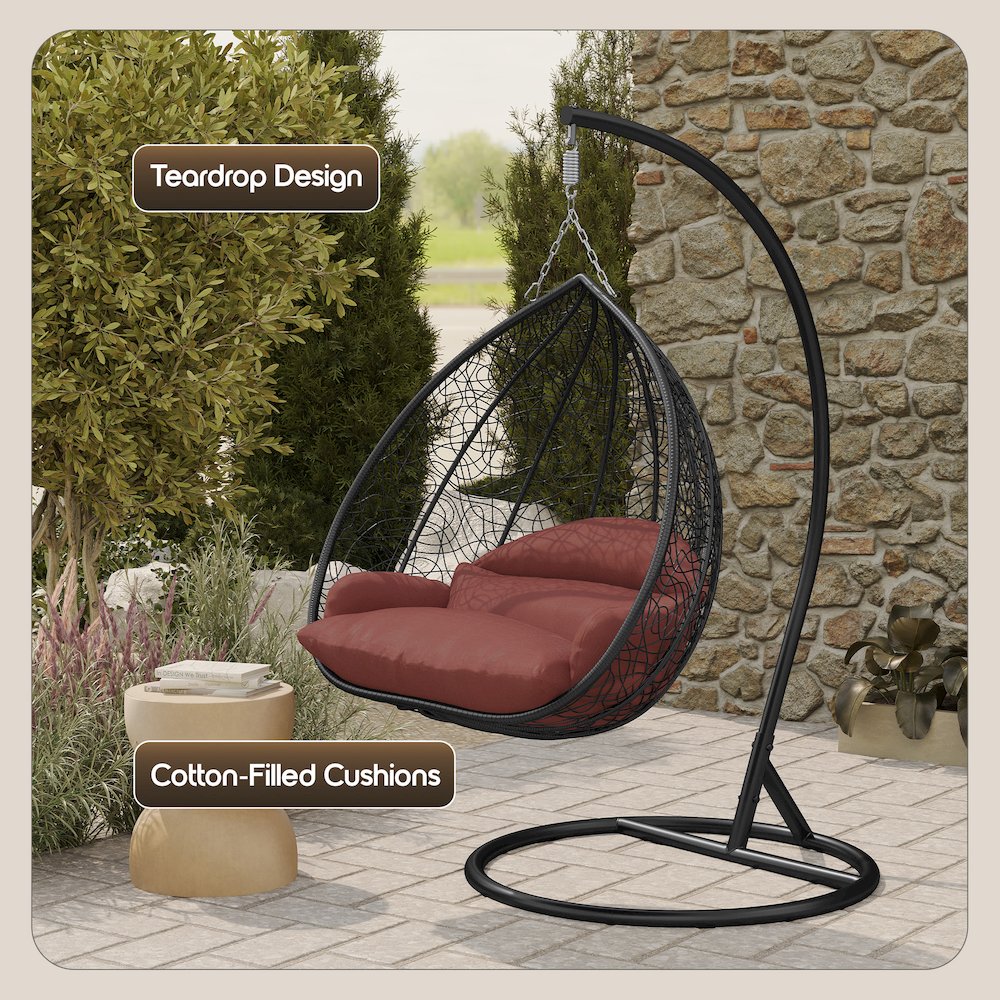 Recluse Collection Modern Outdoor Swing Chair. Picture 7