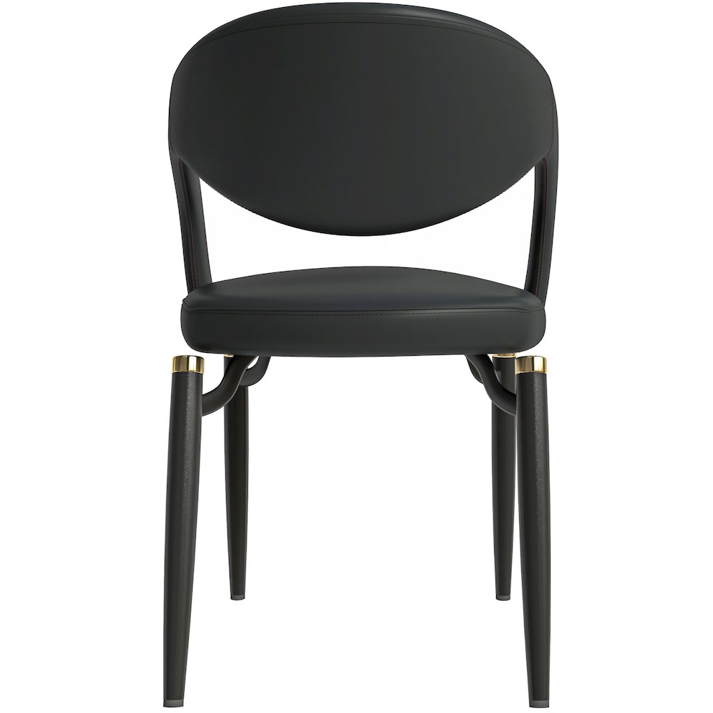 Entice Collection Modern Dining Chair Set of 4 in Charcoal Black. Picture 16