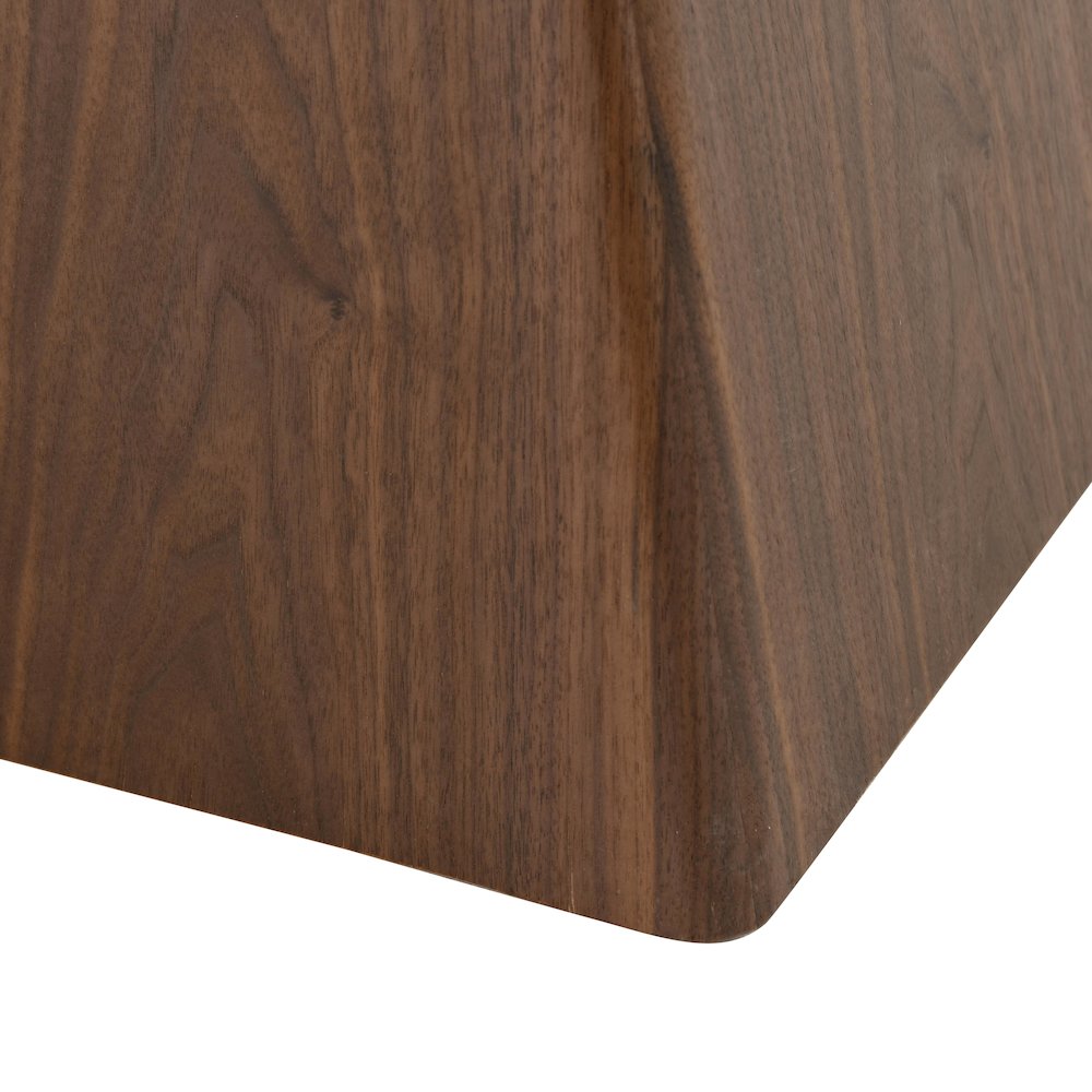 Modern Dining Wooden Square Dining Table Walnut With Marbled Top. Picture 9