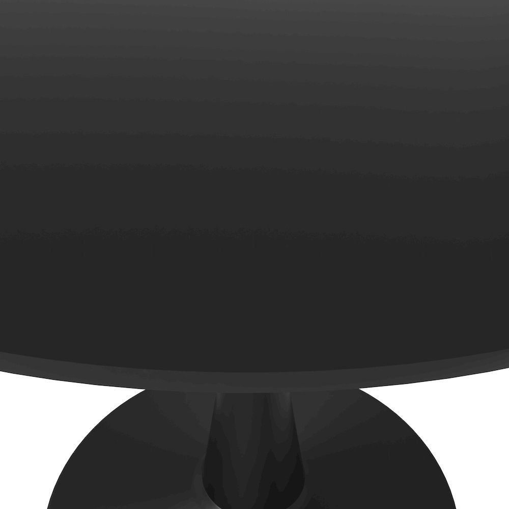 Bristol, 40" Round dining table in Black Base with Black top. Picture 4