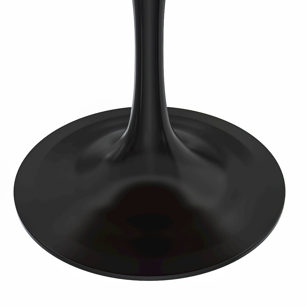 Verve Collection 36 Round Dining Table, Black Base with Cognac Brown MDF Top. Picture 10