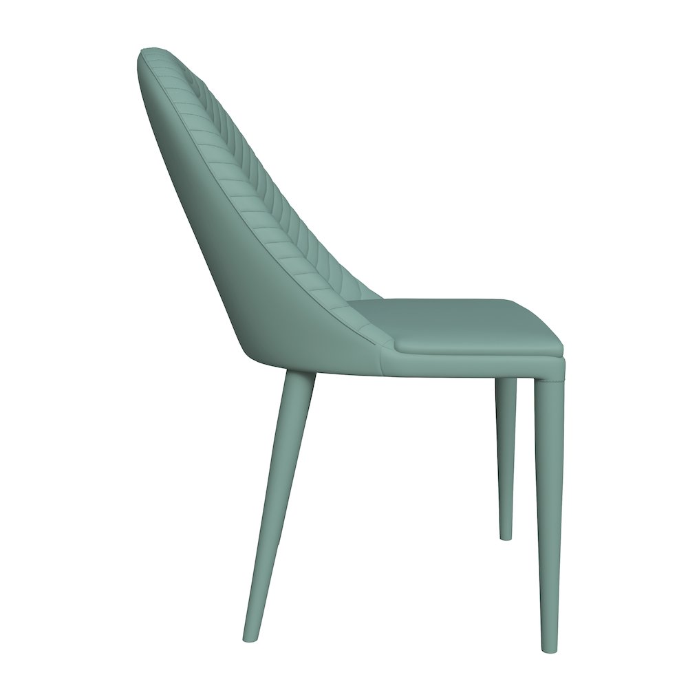 Seville Collection Modern Dining Chair in Green - Set of 2. Picture 3