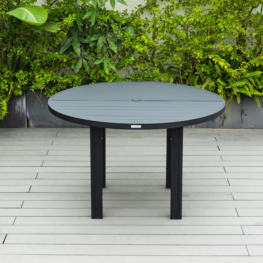 Chelsea 60″ Round Outdoor Aluminum Dining Table for Patio. Picture 16