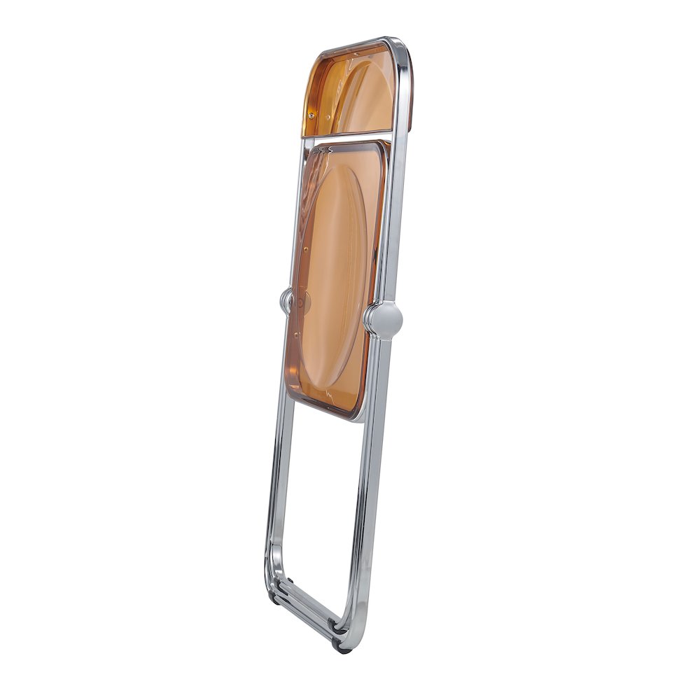 Lawrence Acrylic Folding Chair With Metal Frame, Set of 4. Picture 10