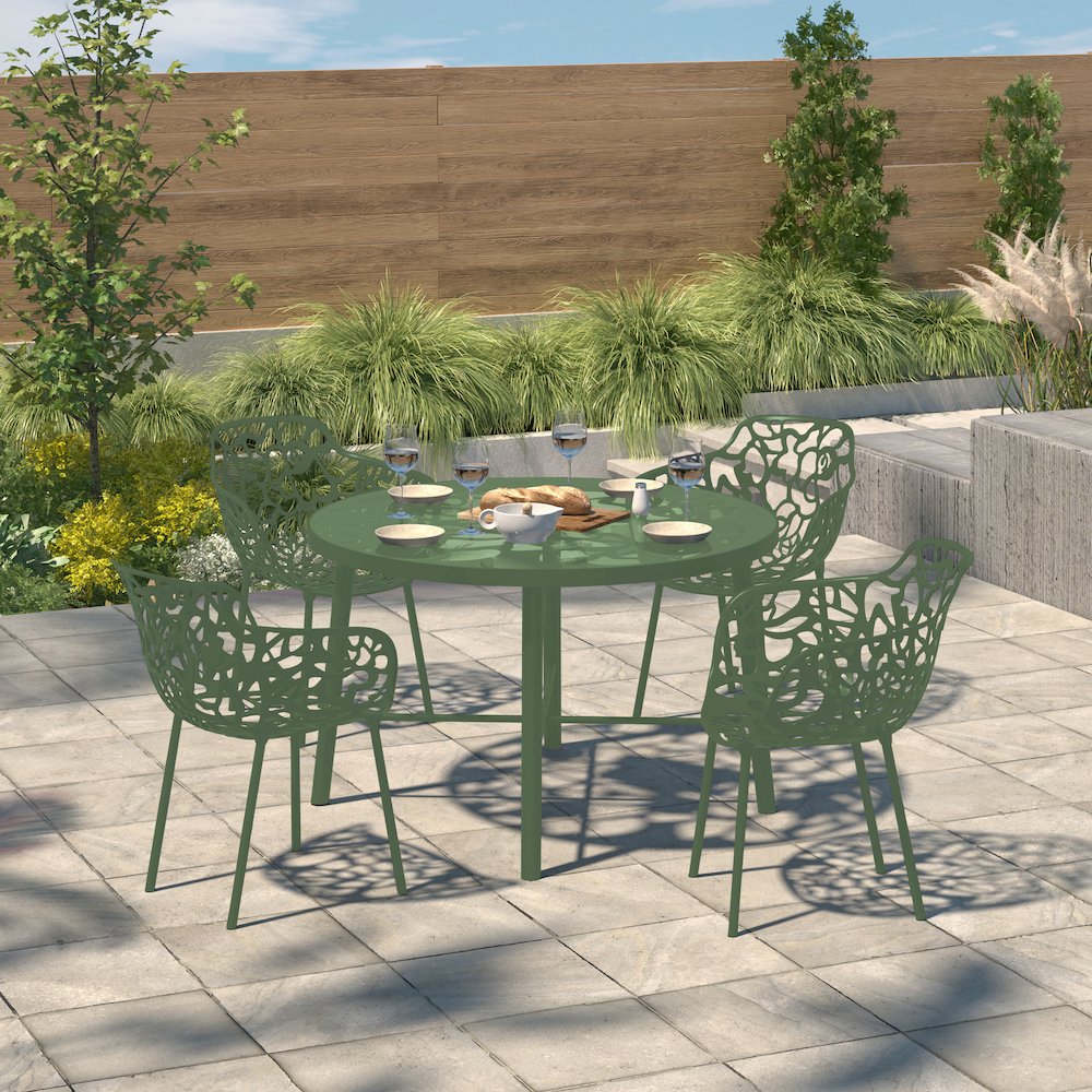 Modern Devon Aluminum Armchair, Set of 4. Picture 2