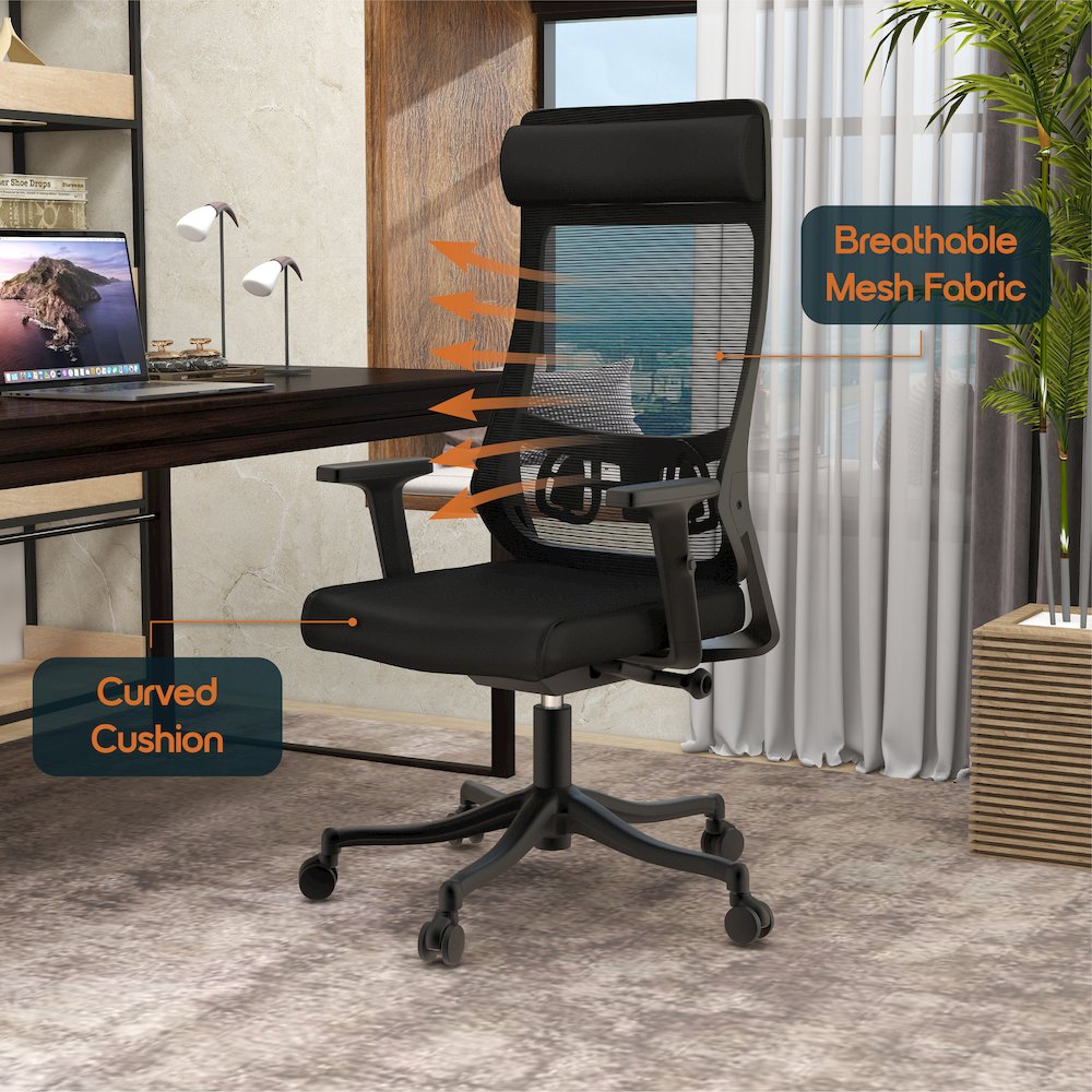 Office Dale Series Office Task Chair In Black. Picture 16