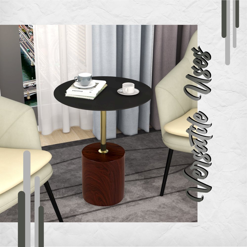 Malta Collection Modern End Table In Brown. Picture 17