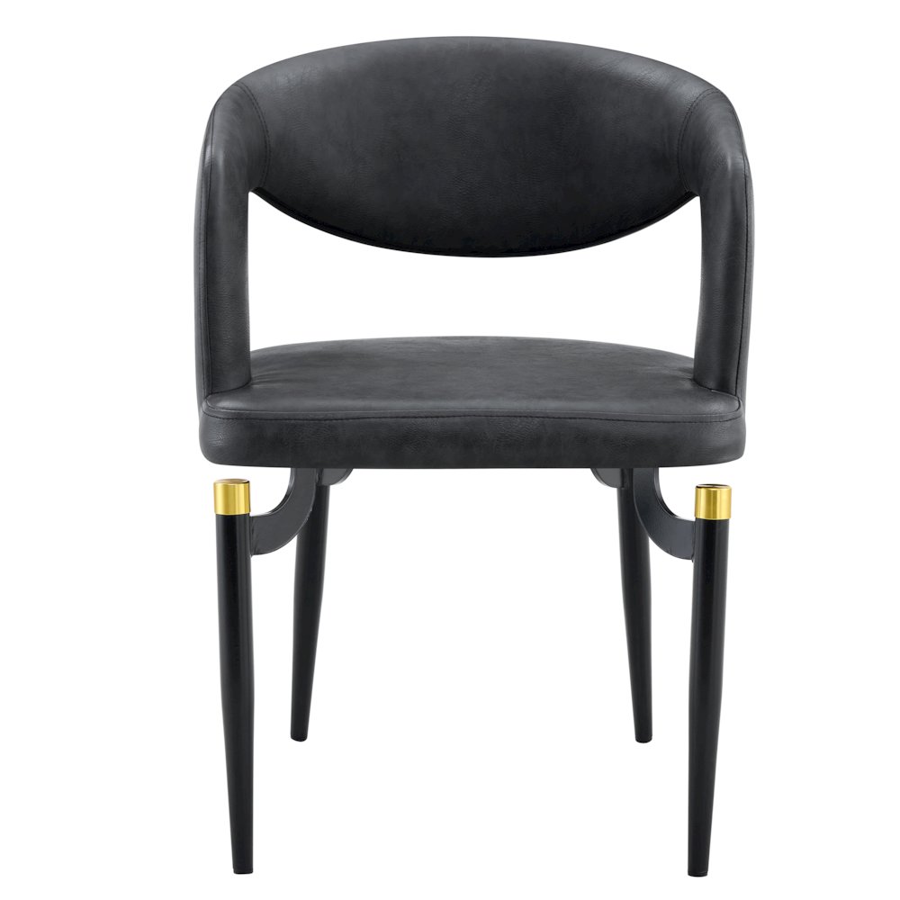 Entice Collection Modern Dining Chair in Charcoal Black. Picture 22