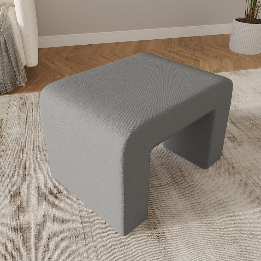 Vint 26” Bench Upholstered in Velvet Boucle. Picture 7