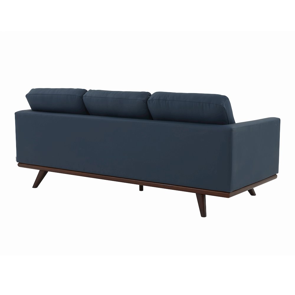 Chester Modern Leather Sofa With Birch Wood Base. Picture 10
