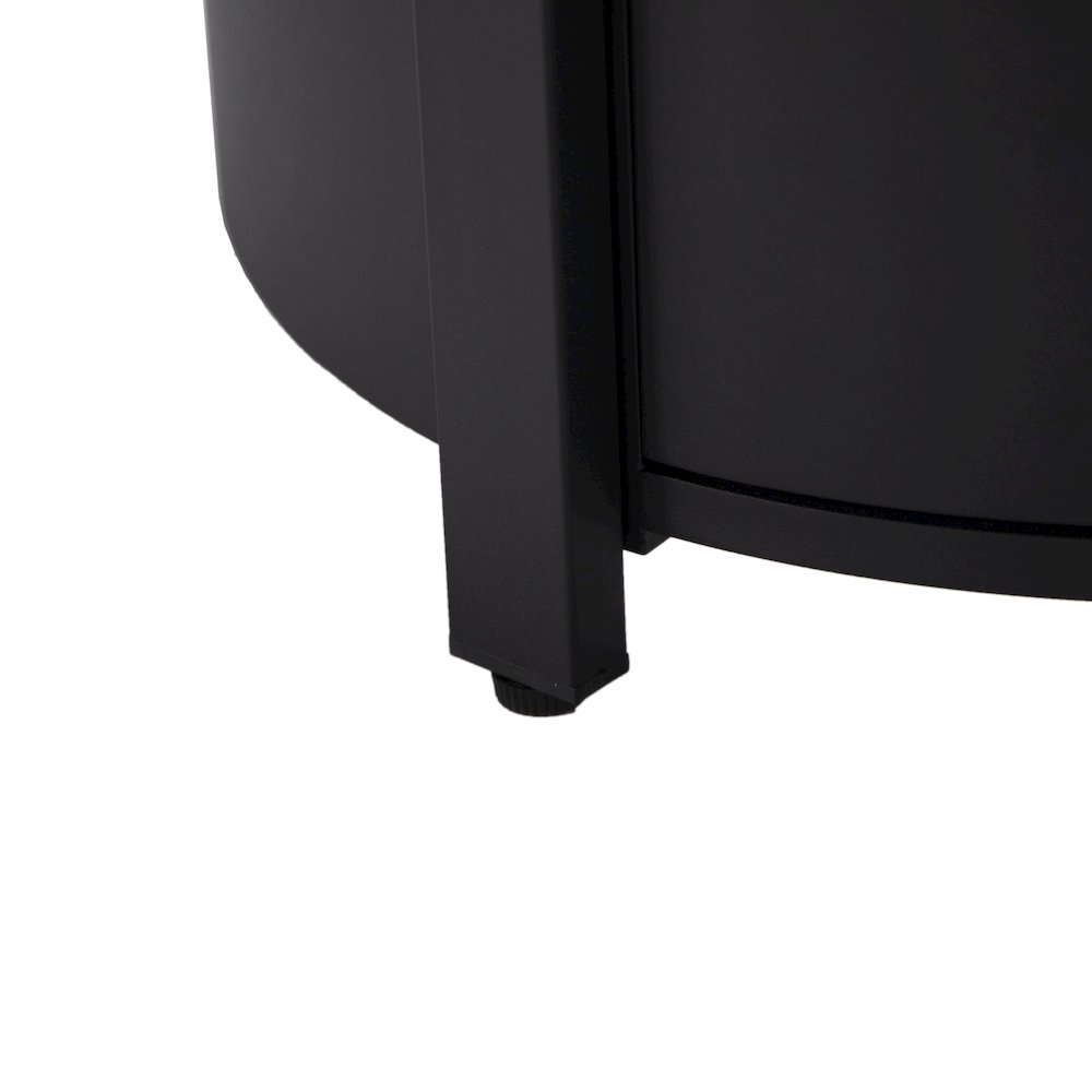 Walbrooke Patio Round Fire Pit and Tank Holder in Black. Picture 20