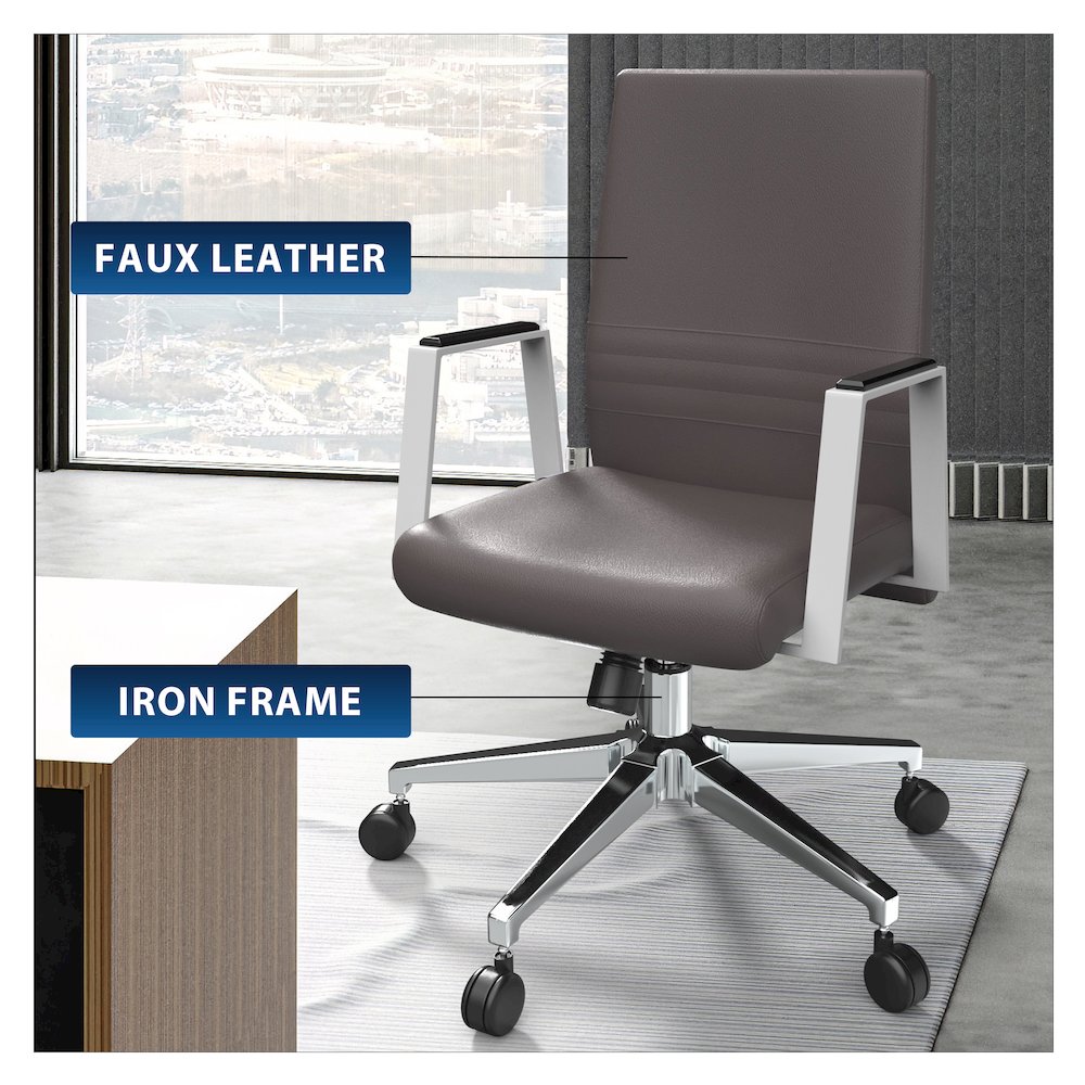 Aleen Office Chair in Grey. Picture 10