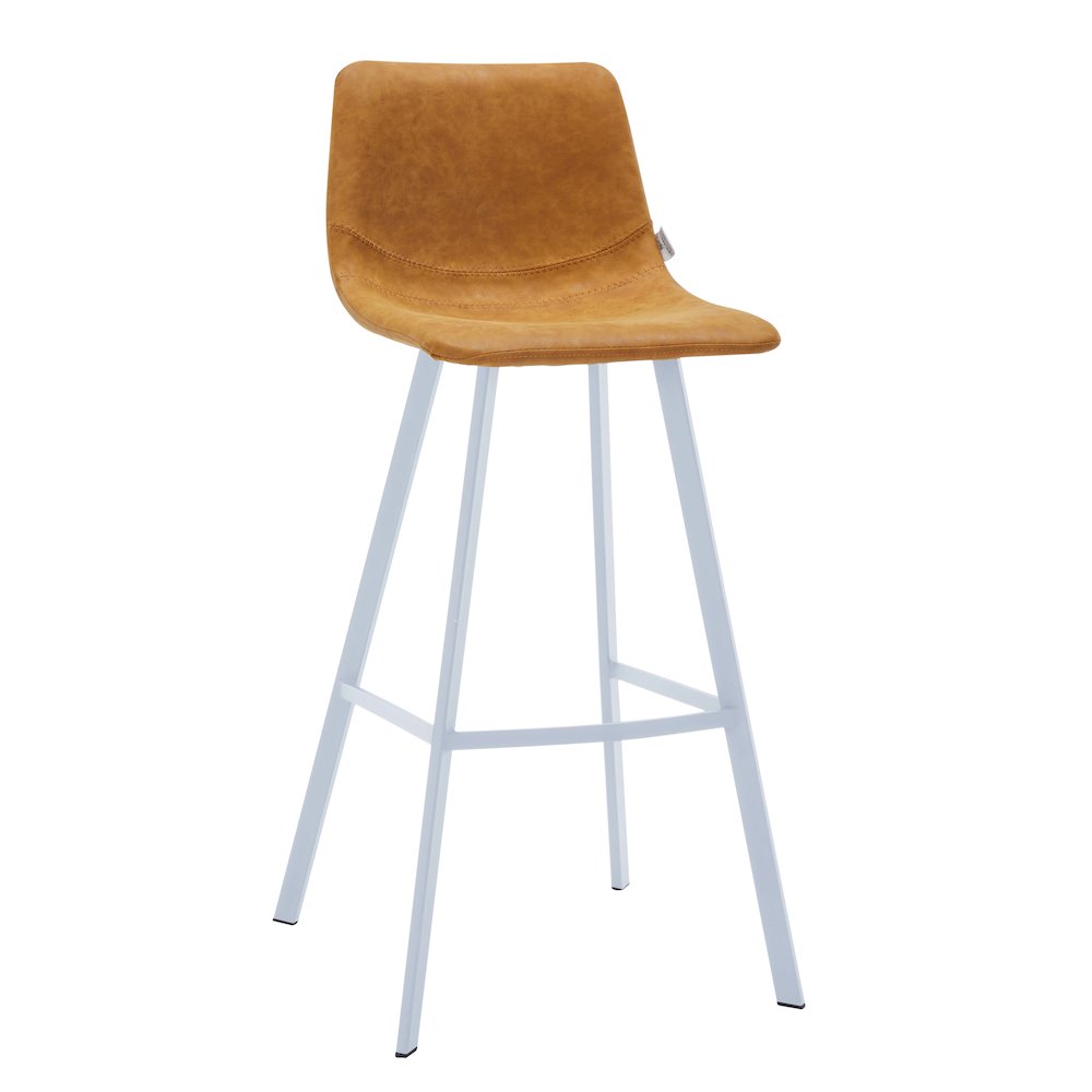 Elland - Bar stool - Light Brown - White Base. Picture 2