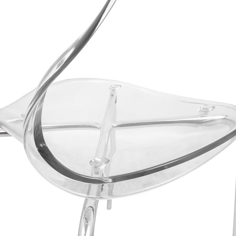 Modern Oyster Transparent Side Chair. Picture 8