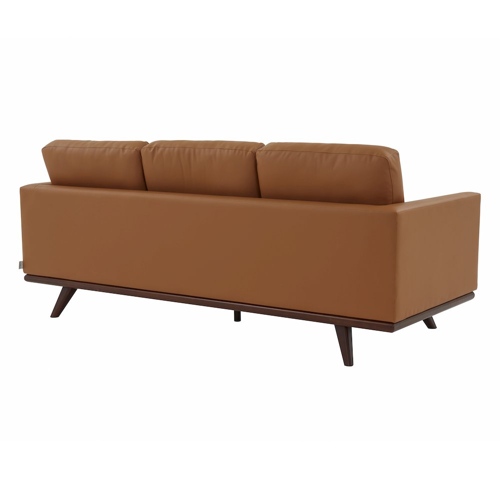 Chester Modern Leather Sofa With Birch Wood Base. Picture 11