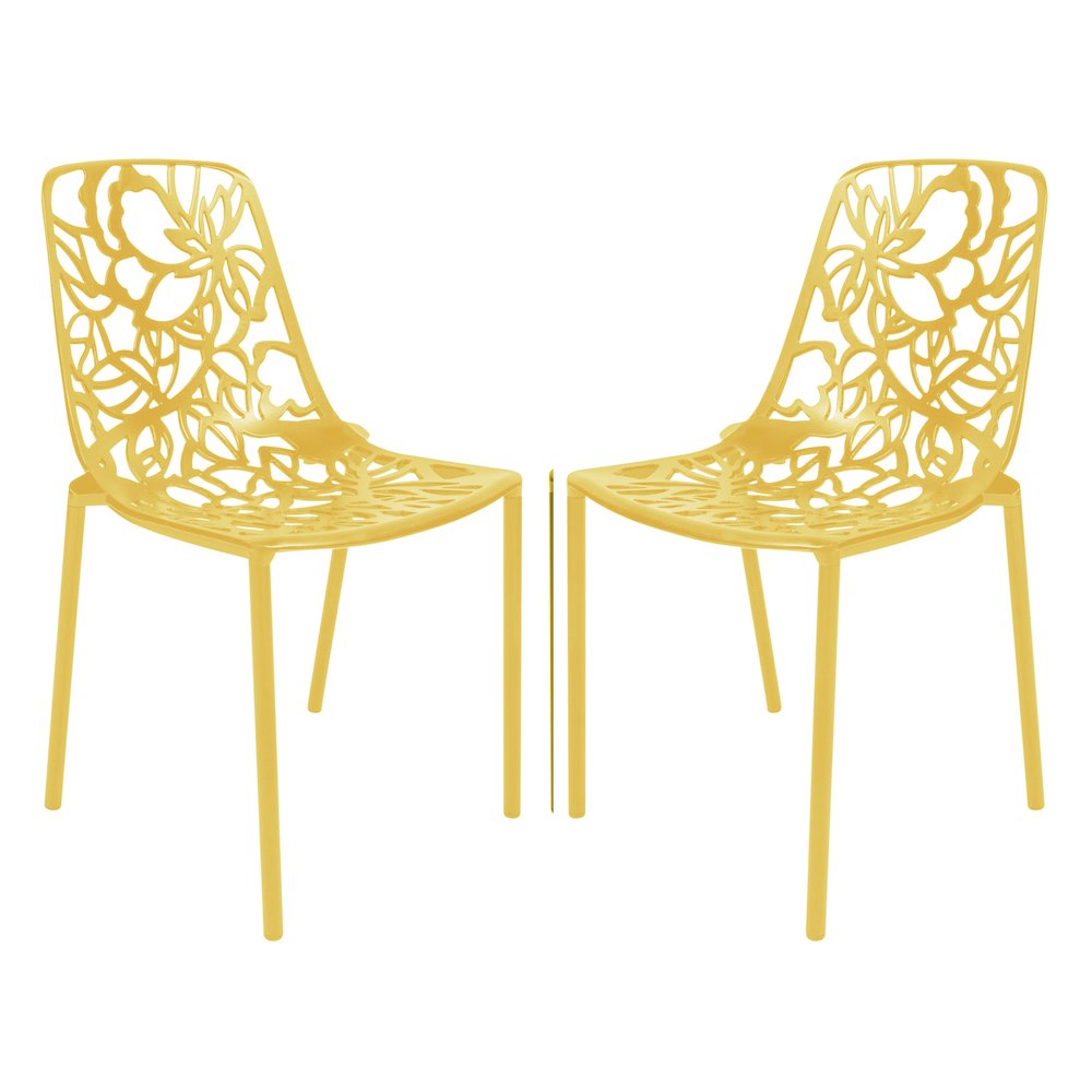 Modern Devon Aluminum Chair, Set of 2. Picture 1