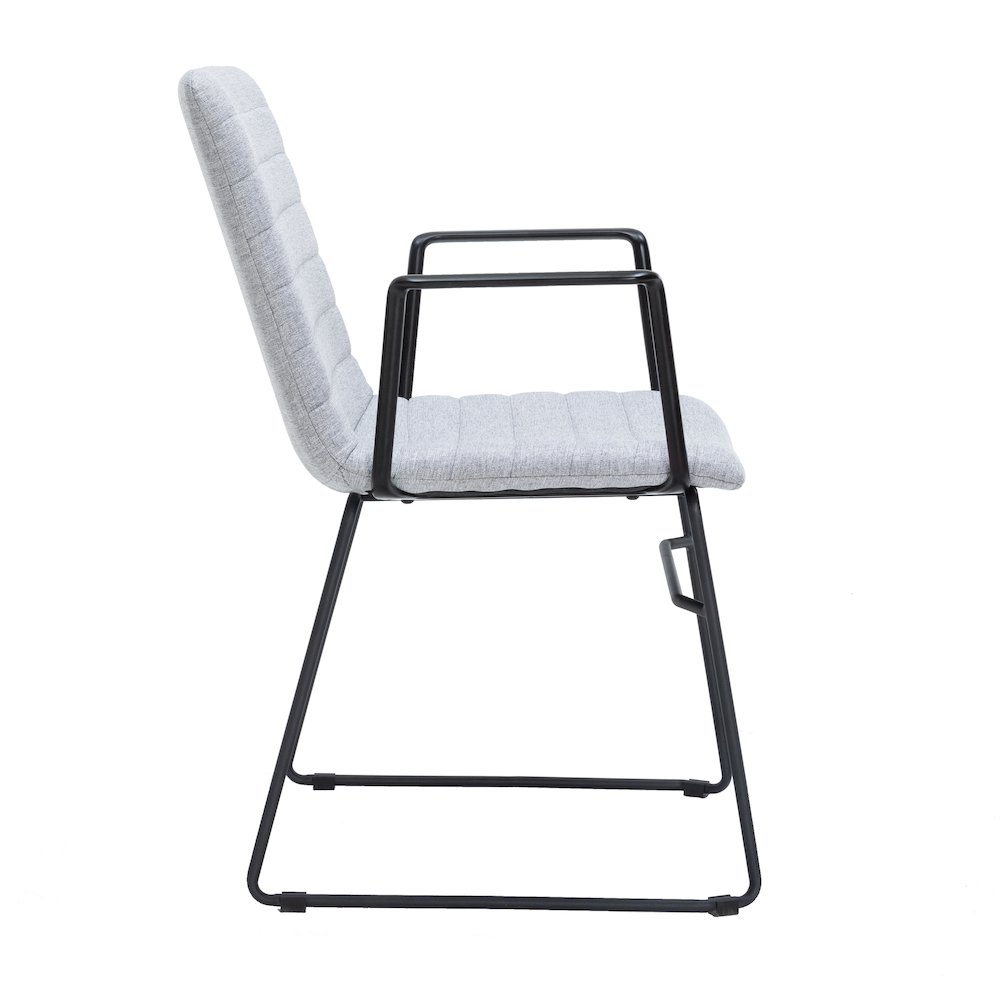 Zylar Series Office Guest Arm Chair in Grey Fabric. Picture 14